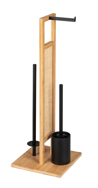 Tualeto aksesuarų stovas „Rivalta“ 3-in-1, bambukinis, 70 cm