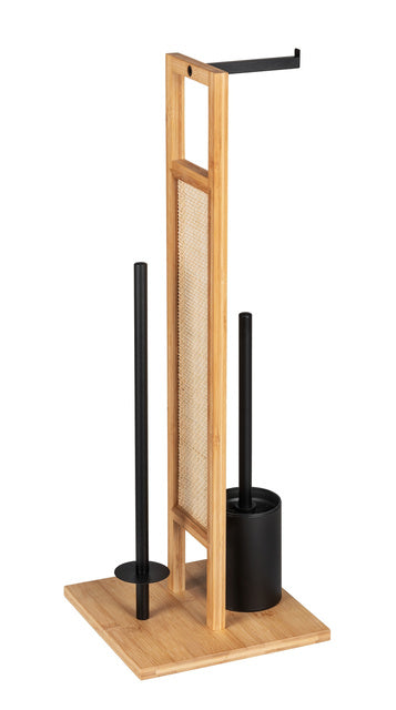 Tualeto aksesuarų stovas „Rivalta“ 3-in-1, bambukinis, 70 cm