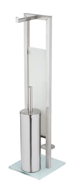 Tualeto aksesuarų stovas „Rivalta“ 3-in-1, sidabrinis, 70 cm