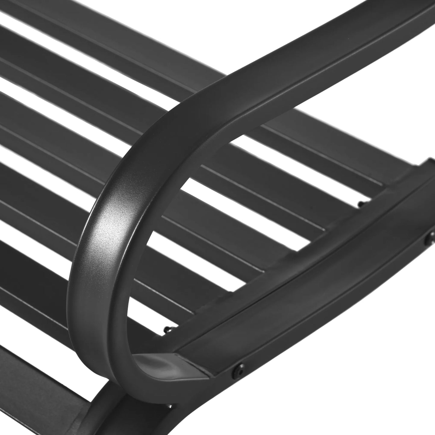 Outsunny Dviejų vietų sodo suolas, atlaiko iki 240 kg, sodo baldai, tinkami naudoti viduje ir lauke, 127 x 58 x 82 cm, juodas