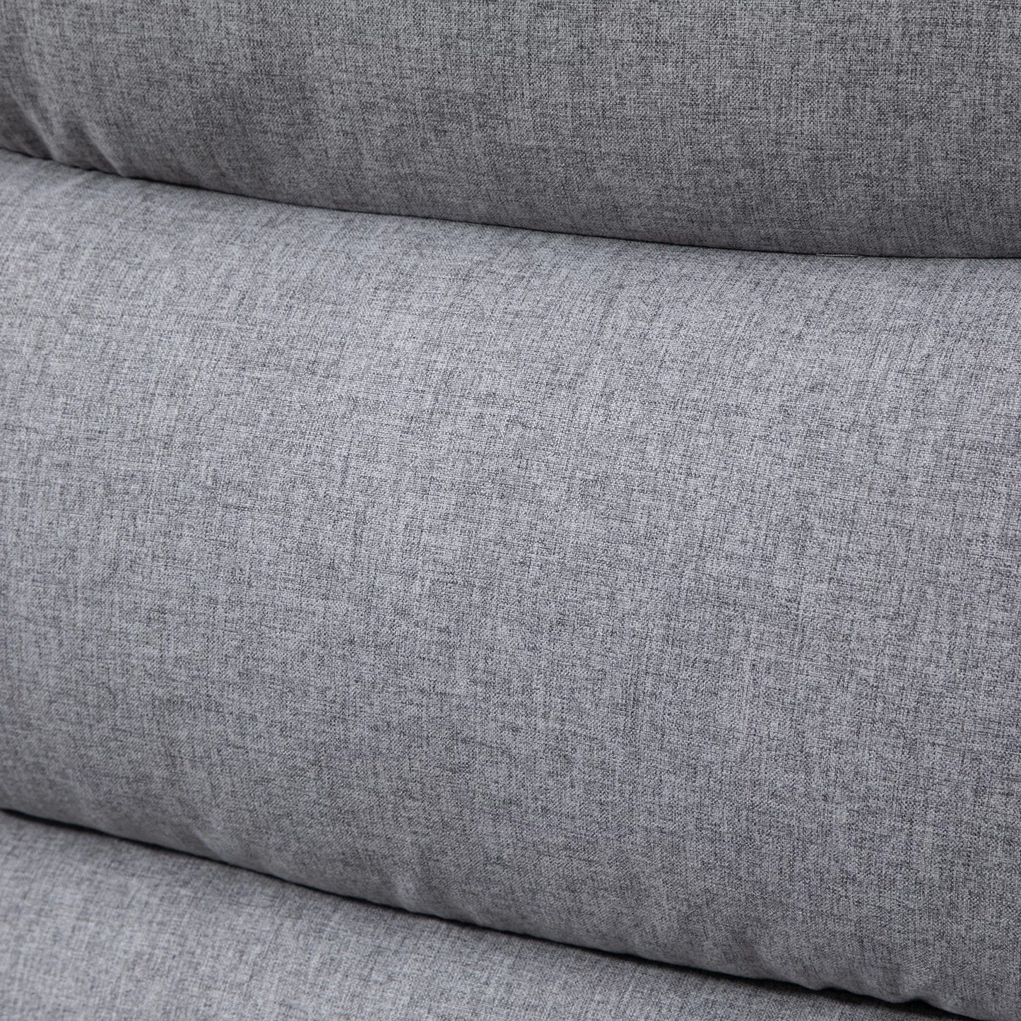 HOMCOM fotelis su atlošimo funkcija, vienvietė sofa, reguliuojamas, atsidaro 165°, poilsio fotelis, televizijos fotelis, skirtas svetainei, miegamajam, lininio audinio imitacija, šviesiai pilkos spalvos, 91 x 92 x 102 cm