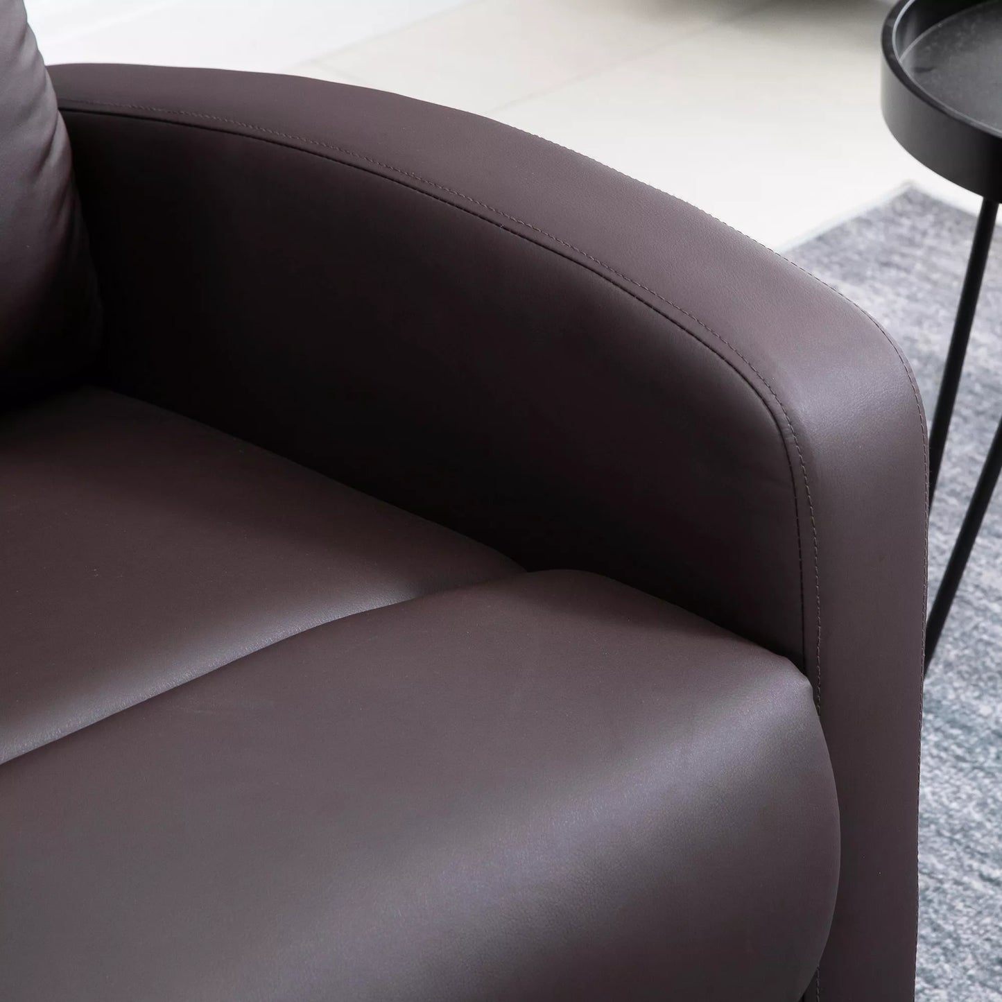 Masažinis krėslas su pagalba atsikeliant, relaksacinis krėslas, gultuvinis krėslas, galvos atrama, 8 vibracijos taškai, 2 nuotolinio valdymo pulteliai, rudas