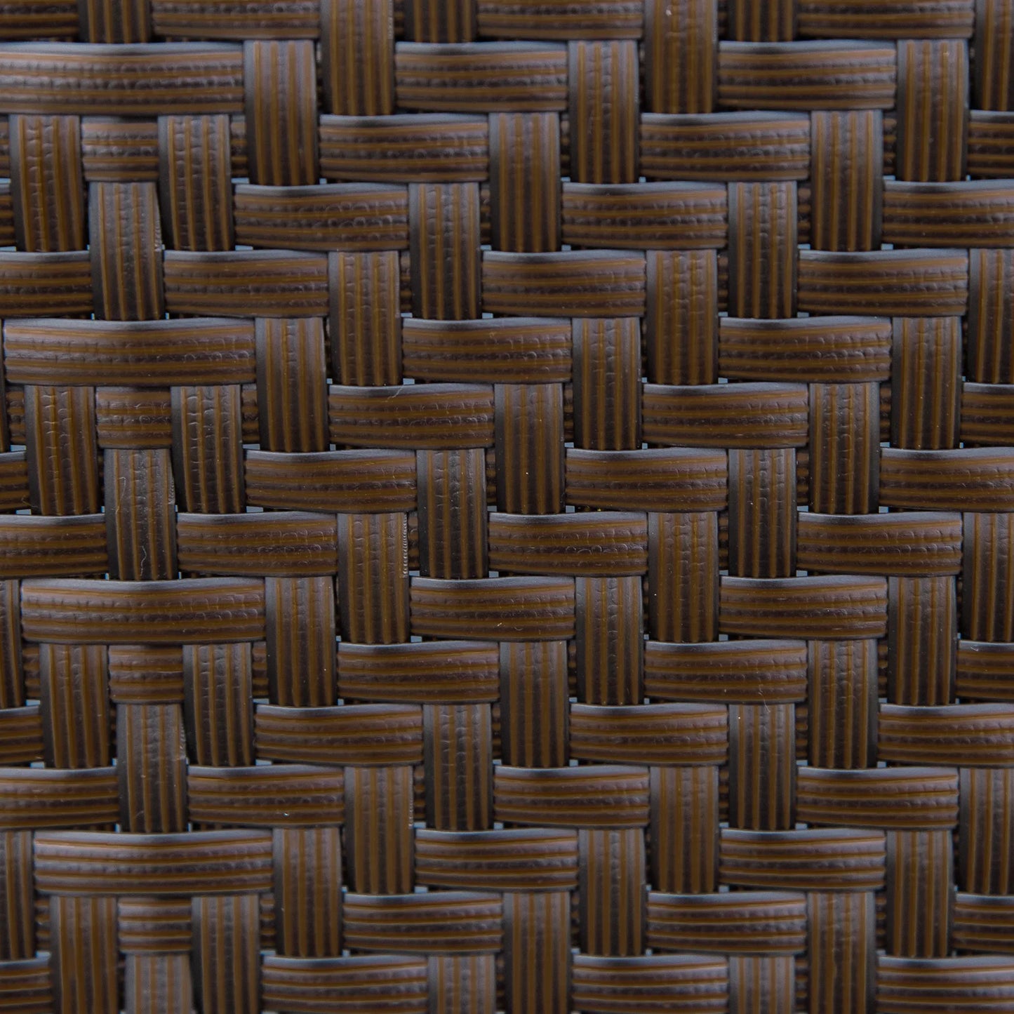 Polyrattan sodo kėdė Sulankstoma kėdė su 7 pakopų reguliuojamu atlošu, atspari oro sąlygoms, sulankstoma balkono kėdė, kempingo kėdė, 120 kg apkrova, sodo kėdės sodui, balkonui, 58x71x111 cm, ruda + juoda