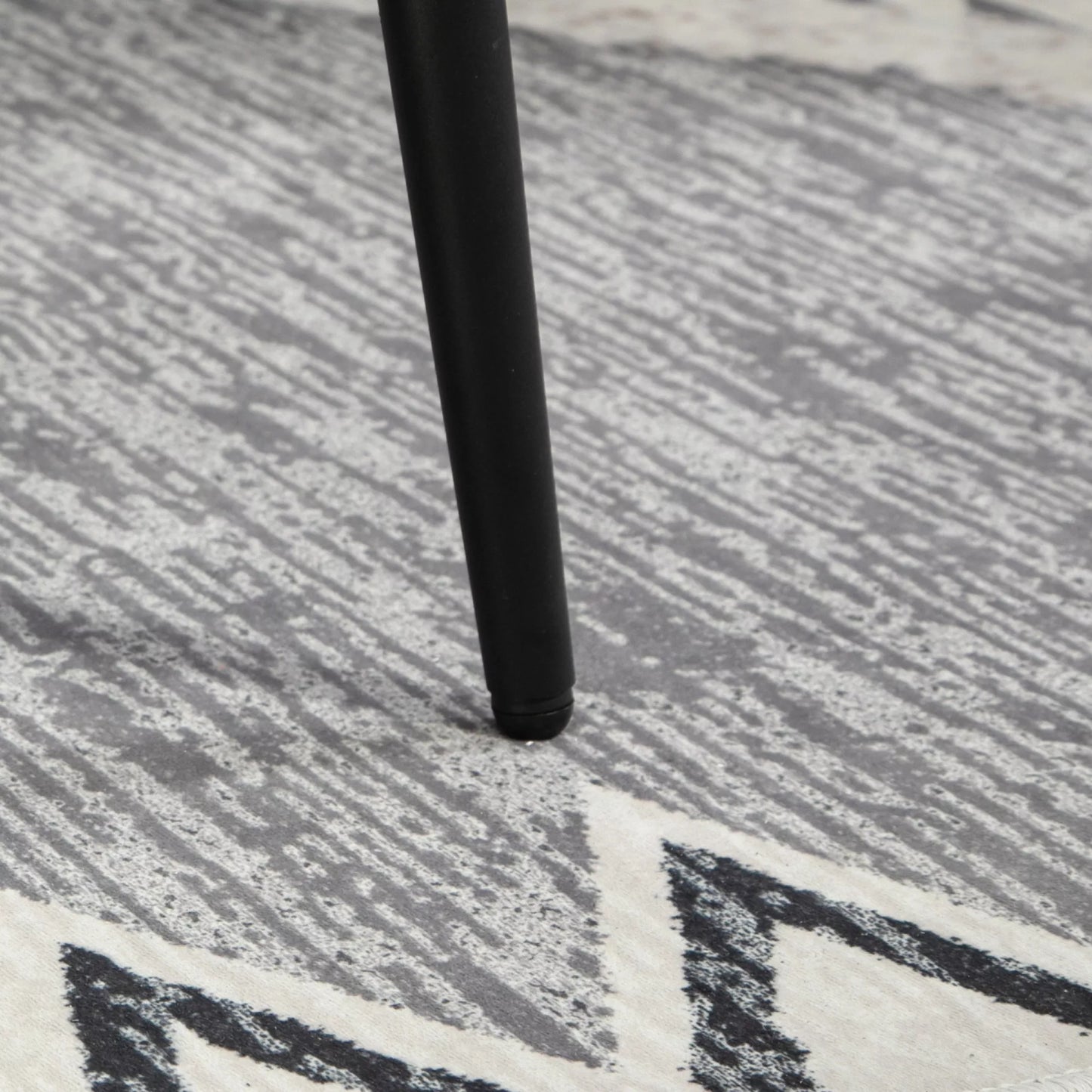 Taburetė, atrama kojoms, paminkštinta sėdimoji dalis, kašmyro išvaizda, plieninės kojos, 42 x 42 x 44 cm, šviesiai pilka