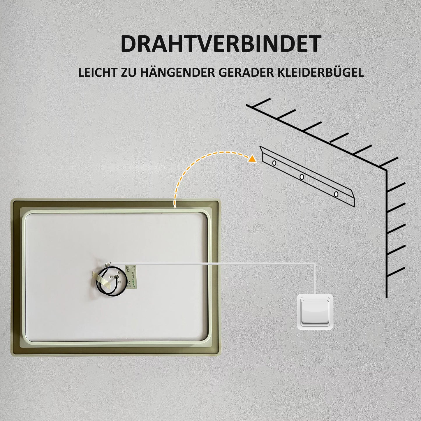 LED vonios veidrodis su 3x didinimu, lietimo funkcija, atminties funkcija, apsauga nuo rasojimo, 80 x 60 cm