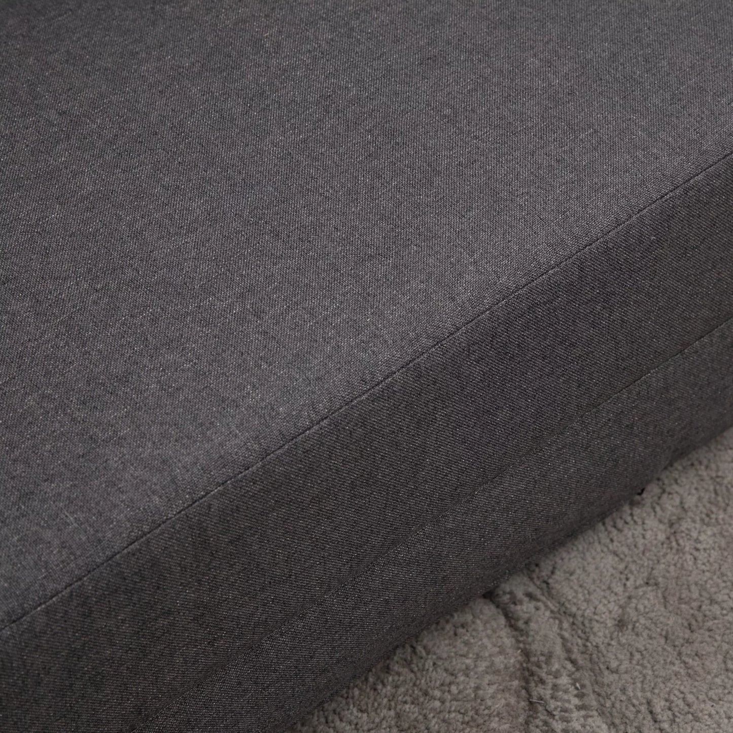 Grindų krėslas sulankstomas čiužinys miegojimo kilimėlis, 2-in-1 dizainas, nuimama pagalvėlė, 60 x 80 x 56 cm, tamsiai pilka