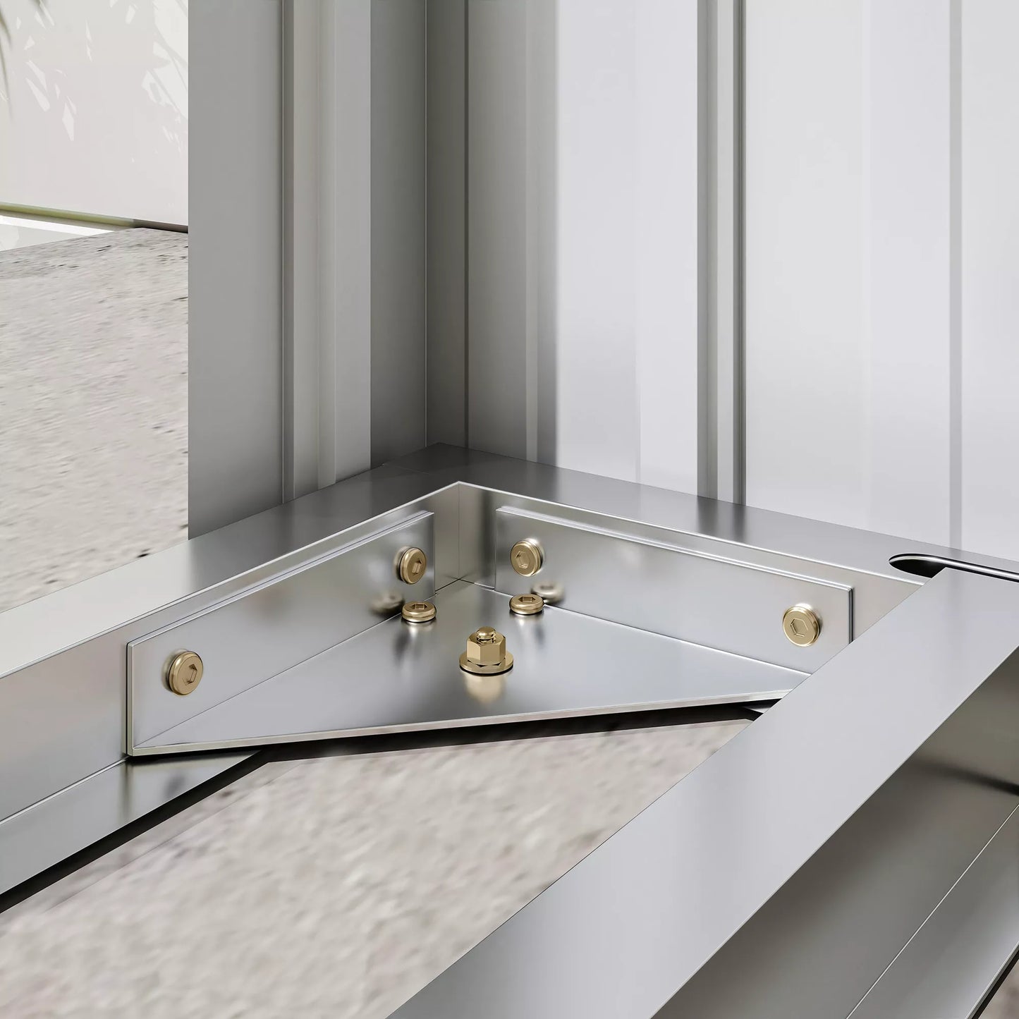 Malkinė, malkų stoginė, plienas, paaukštintos grindys, šlaitinis stogas, 150 x 66,5 x 150 cm, tamsiai pilka