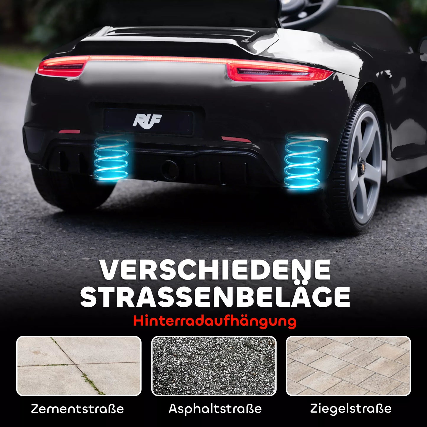 Elektrinis vaikiškas automobilis su nuotolinio valdymo pultu, muzika, signalu, USB, saugos diržu, skirtas 3-5 metų vaikams, juodas