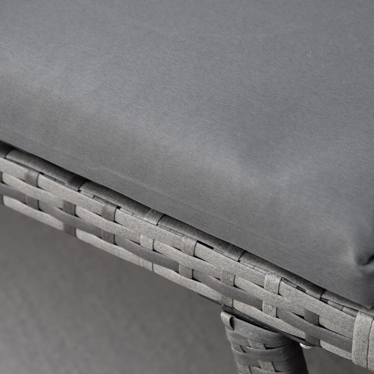 Poliratano sodo sofa 2 vietų Lauko baldai Lounge sofa Sodo suolas Sodo gultas sulankstomas Atlošai Plienas Pilka 129 x 63 x 67 cm