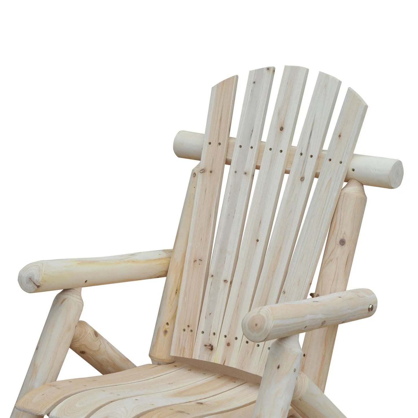 Adirondack sodo kėdė Sodo fotelis Medinė kėdė su aukštu atlošu ir porankiais Eglės mediena Natūralus 83 x 68 x 101 cm