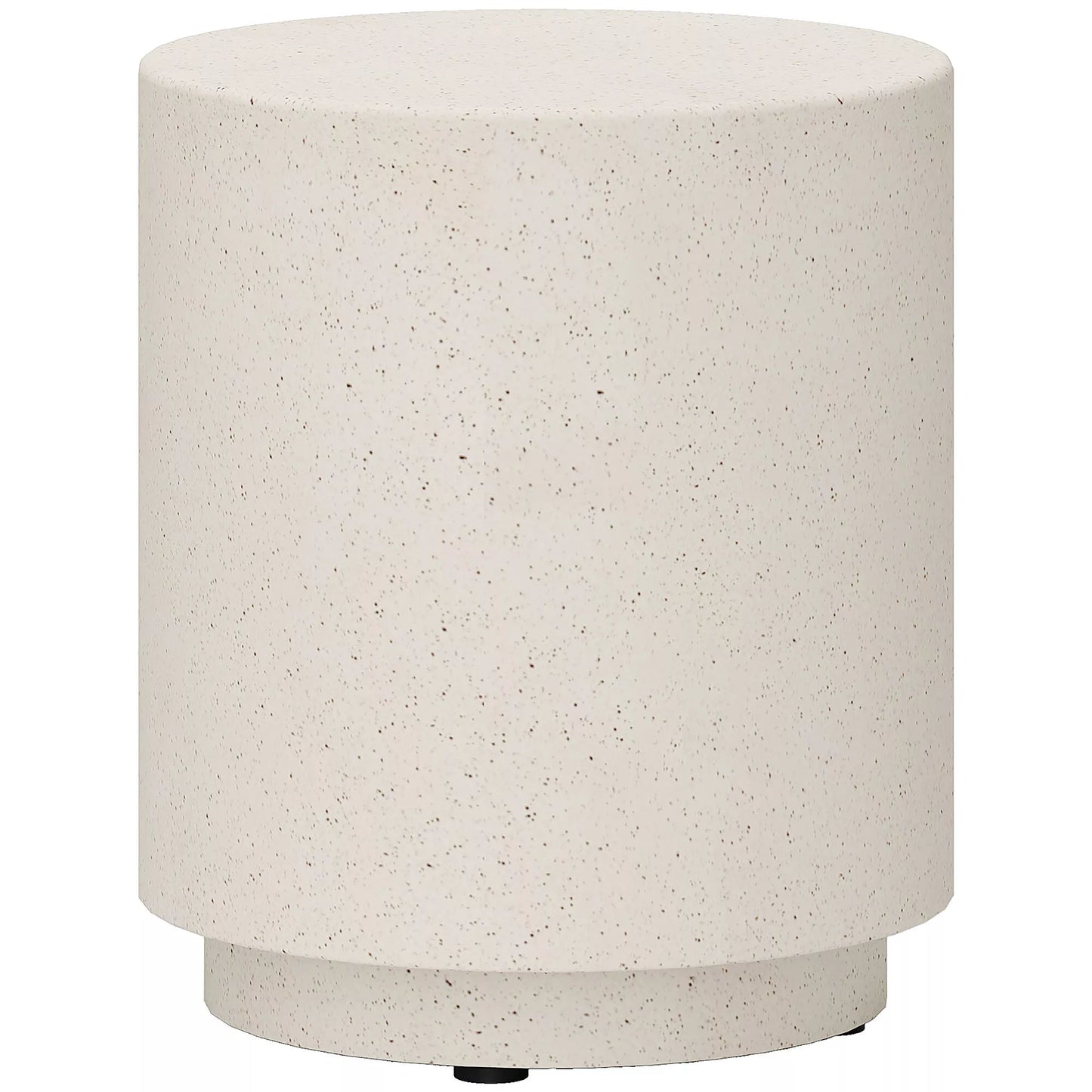 Pagalbinis staliukas su betono efektu, 37 cm x 37 cm x 43 cm, neorganinių rūdos miltelių, pilkos spalvos