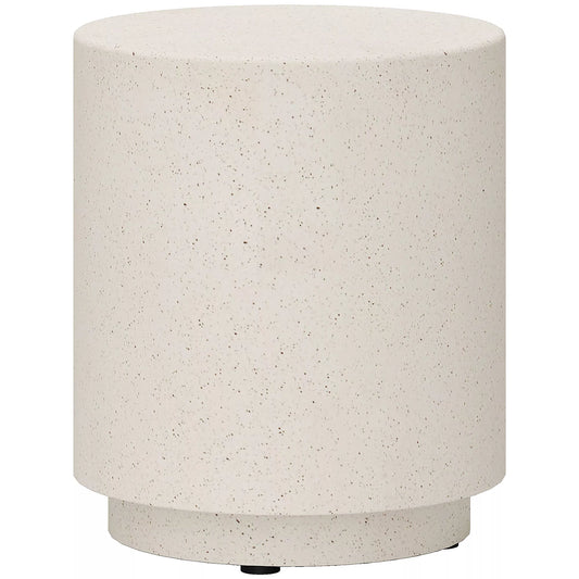 Pagalbinis staliukas su betono efektu, 37 cm x 37 cm x 43 cm, neorganinių rūdos miltelių, pilkos spalvos