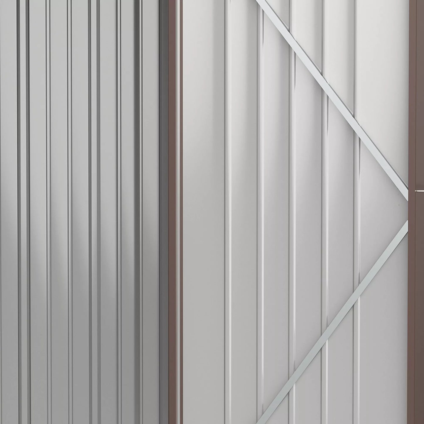 Sodo namelis 1,34 m² Sandėliukas su vienšlaitu stogu, užrakinamas, sodui, iš cinkuoto plieno 161,5 x 94,5 x 196 cm, rudas