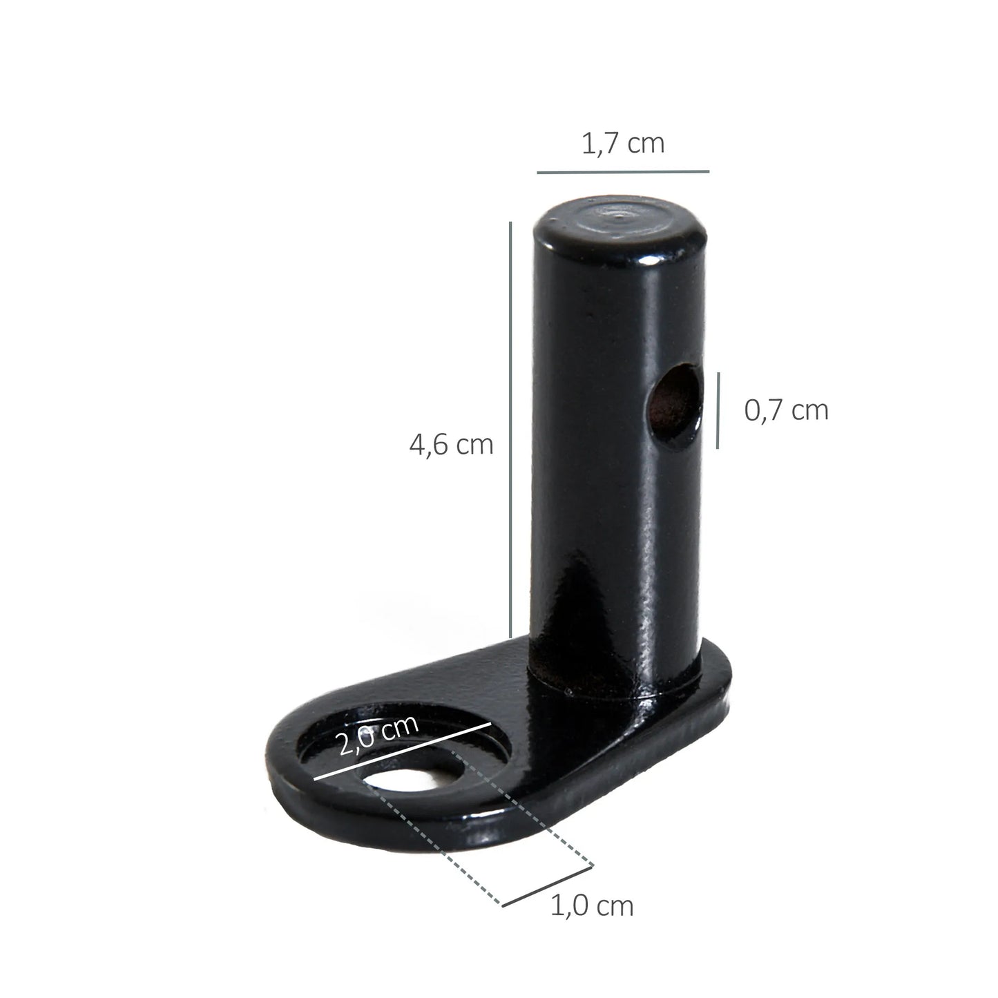 Pakeičiama jungtis vaikų priekabai, anglies plienas, juoda