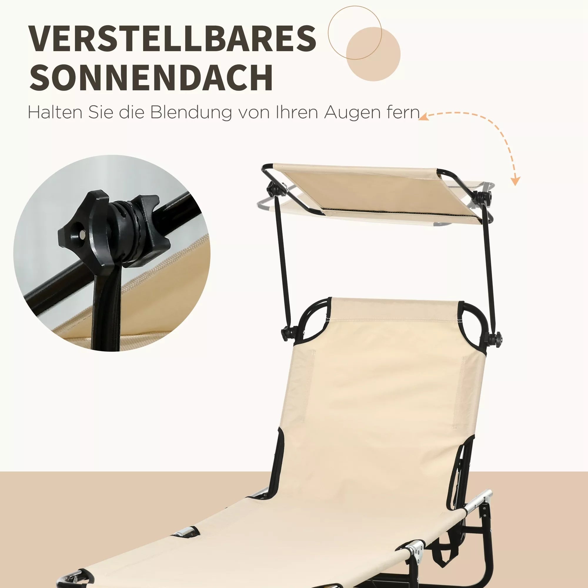 Artimas reguliuojamo stogelio tvirtinimo mechanizmo vaizdas.