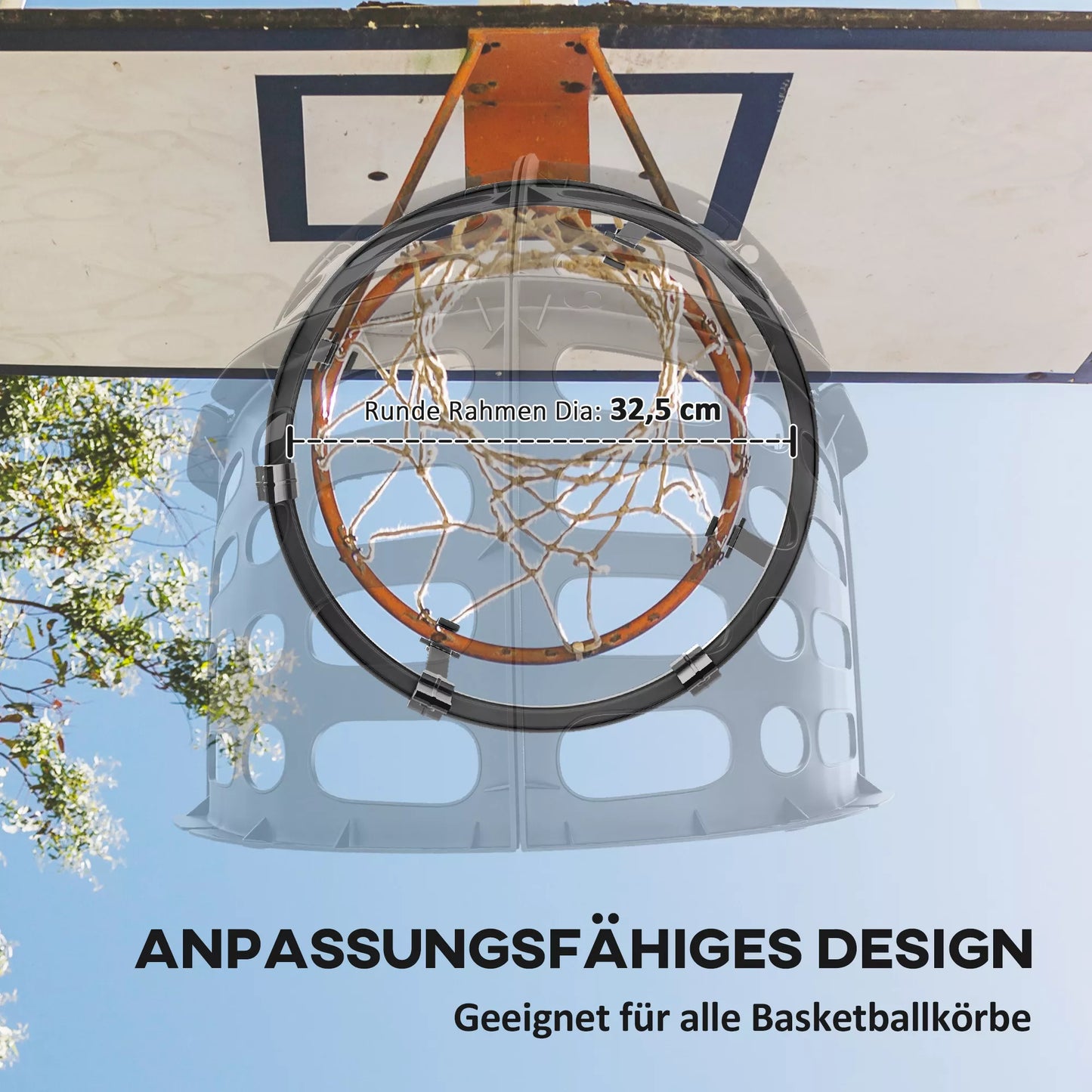 Krepšinio atmušėjas, reguliuojamo aukščio, sukamas 360°, plastikas, 35,6P x 35,6G x 75,5A cm, juodas