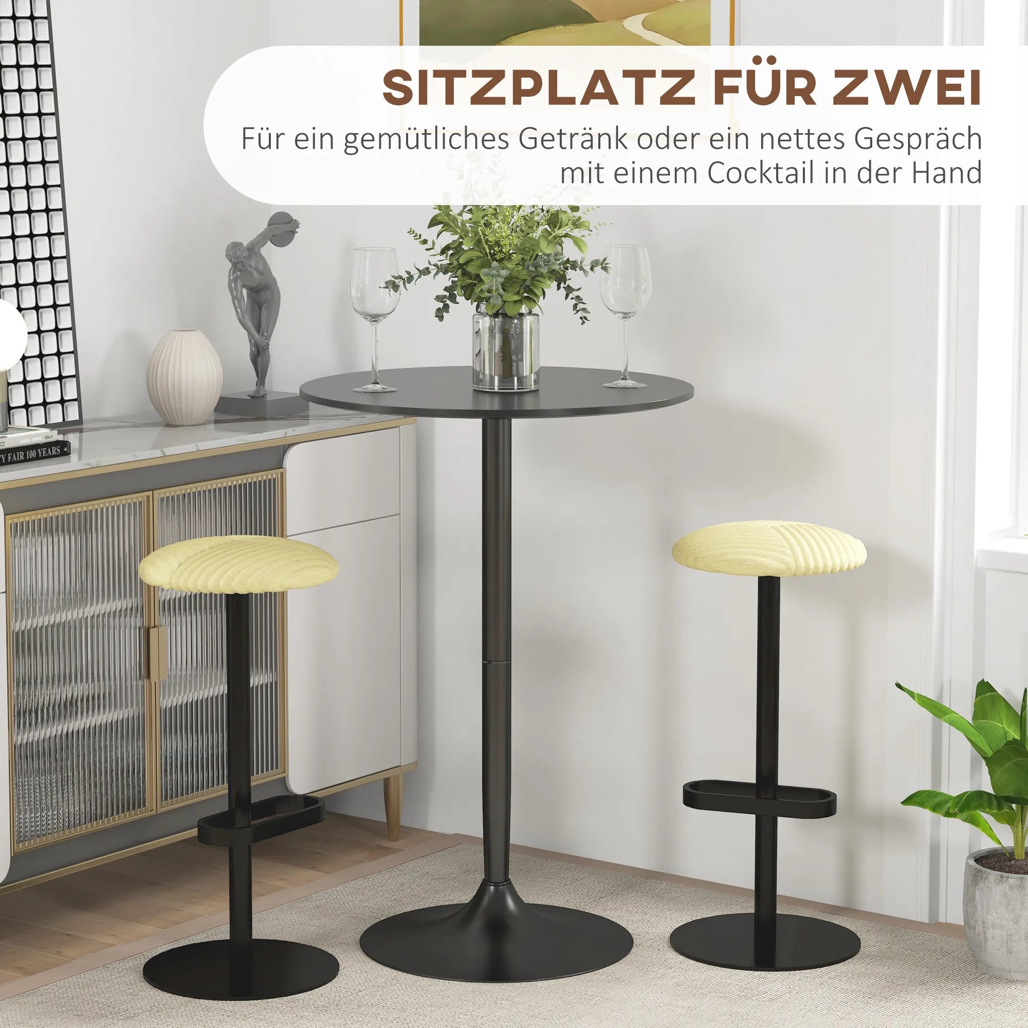 Baro stalas 70 cm MDF plienas virtuvei juodas