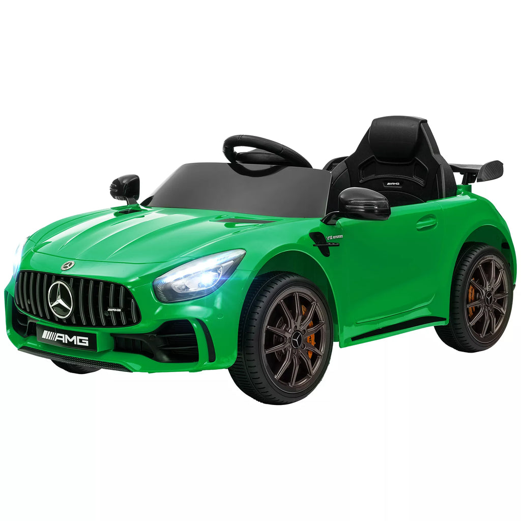Elektrinis vaikų automobilis, Mercedes, 3–5 km/h, nuotolinis valdymas, šviesa ir muzika, žalias