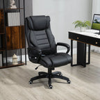 Biuro kėdė su masažu, aukščio reguliavimo pirmininko kėdė, ergonomiška biuro kėdė, žaidimų kėdė, kompiuterio kėdė, 6 vibracijos taškai, lininės išvaizdos reguliuojama juoda 66 x 78 x 112–120 cm