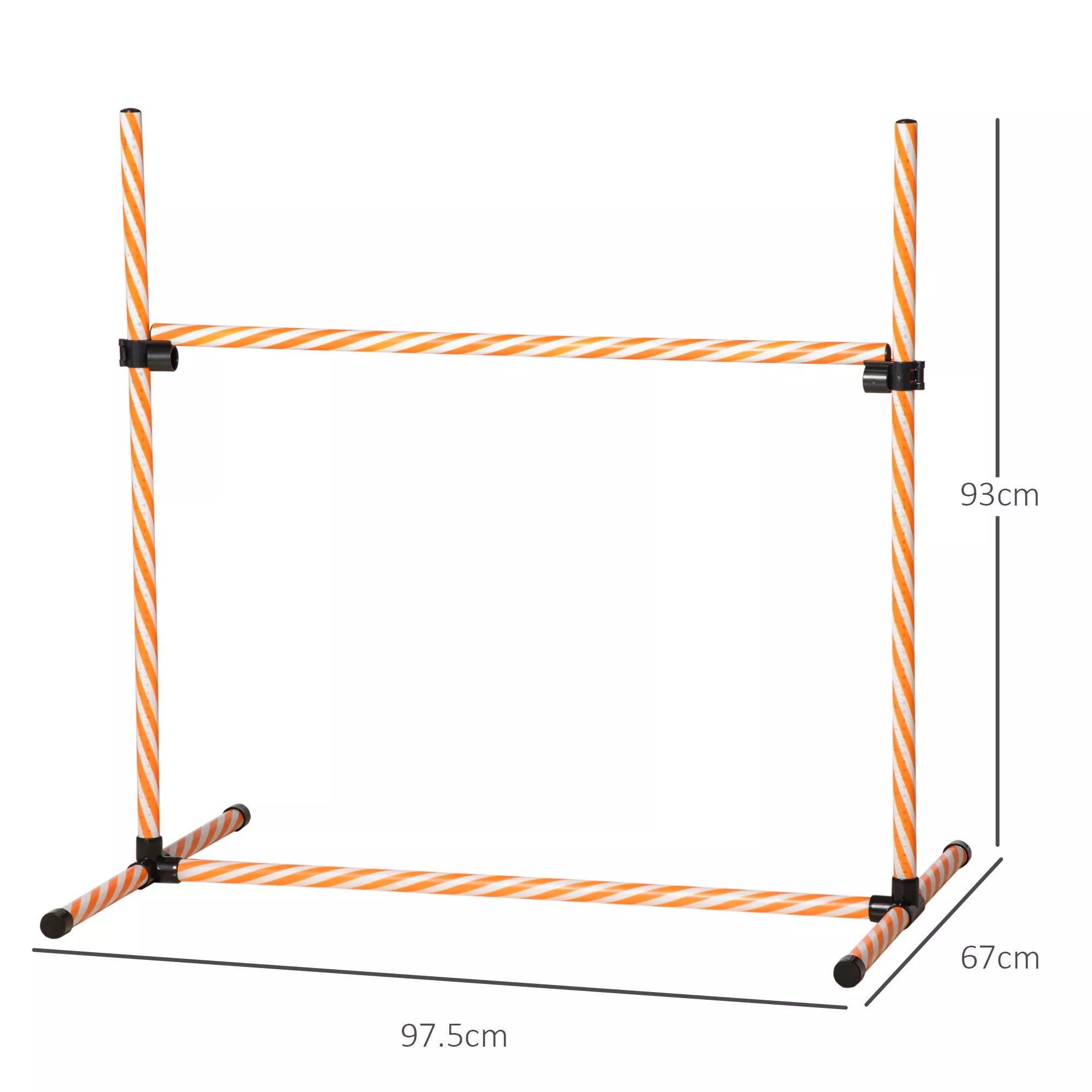 Agility rinkinys šunims, 6 vnt. Agility įrangos rinkinys su pinti strypais, švilpuku, šunų dresavimo reikmenimis ir nešimo krepšiu, skirtas parkui, sodui, oranžinės spalvos.