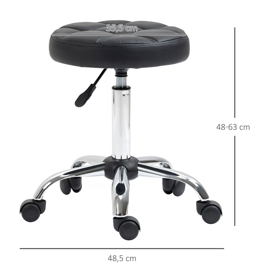 Sukama taburetė reguliuojamu aukščiu, iki 120 kg, juoda