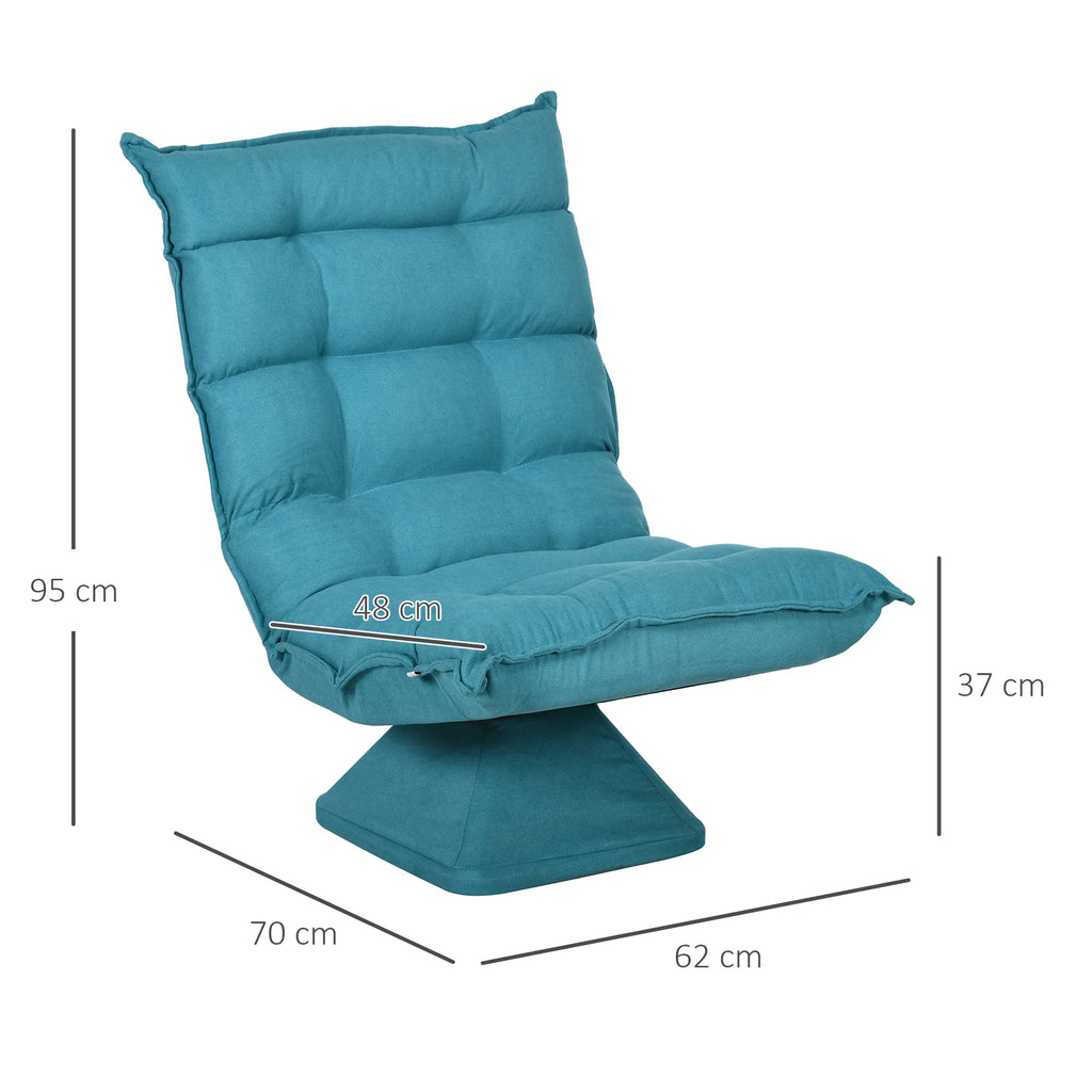 Sukamasis fotelis, reguliuojamas atlošas, iki 120 kg, mėlynas