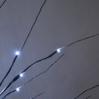 Kalėdinė dekoracija – dirbtinis beržas su 96 mikro LED, 150 cm, rudas