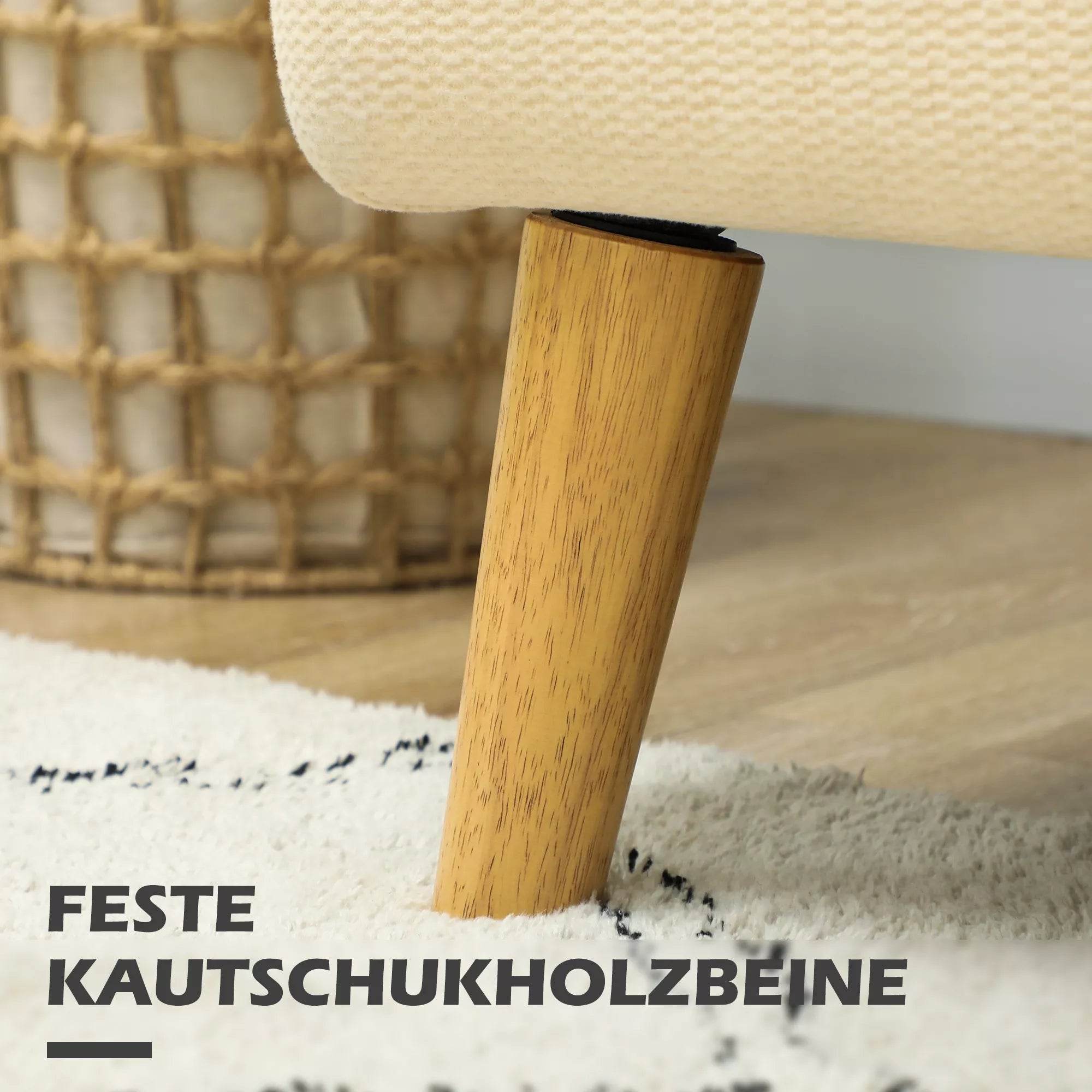 Dvivietė sofa, kompaktiška, odai draugiškas apmušalas, iki 240 kg, 130x74x79 cm, kreminė balta