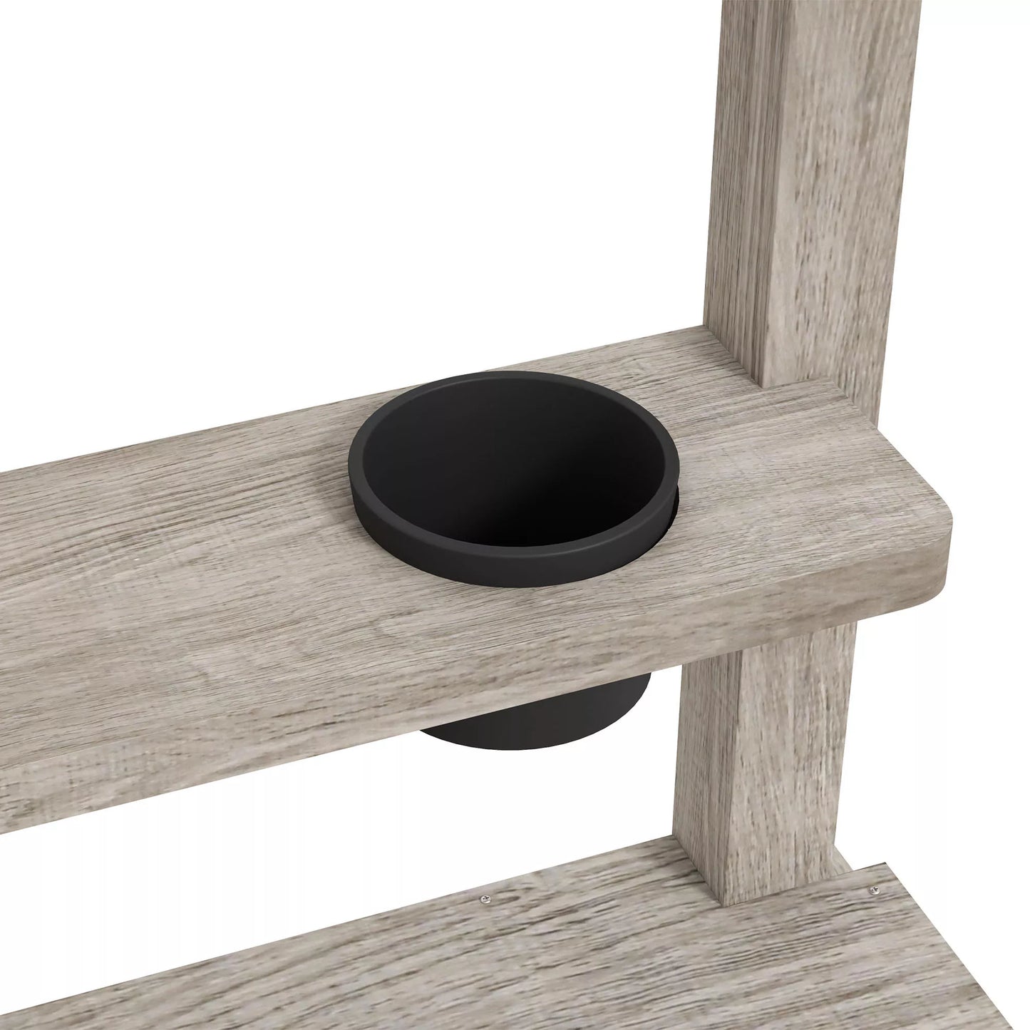 Smėlio dėžė su vandens stotele, 2 augalų dėžės, apdorota masyvi mediena, 154 x 80 x 60cm, pilka