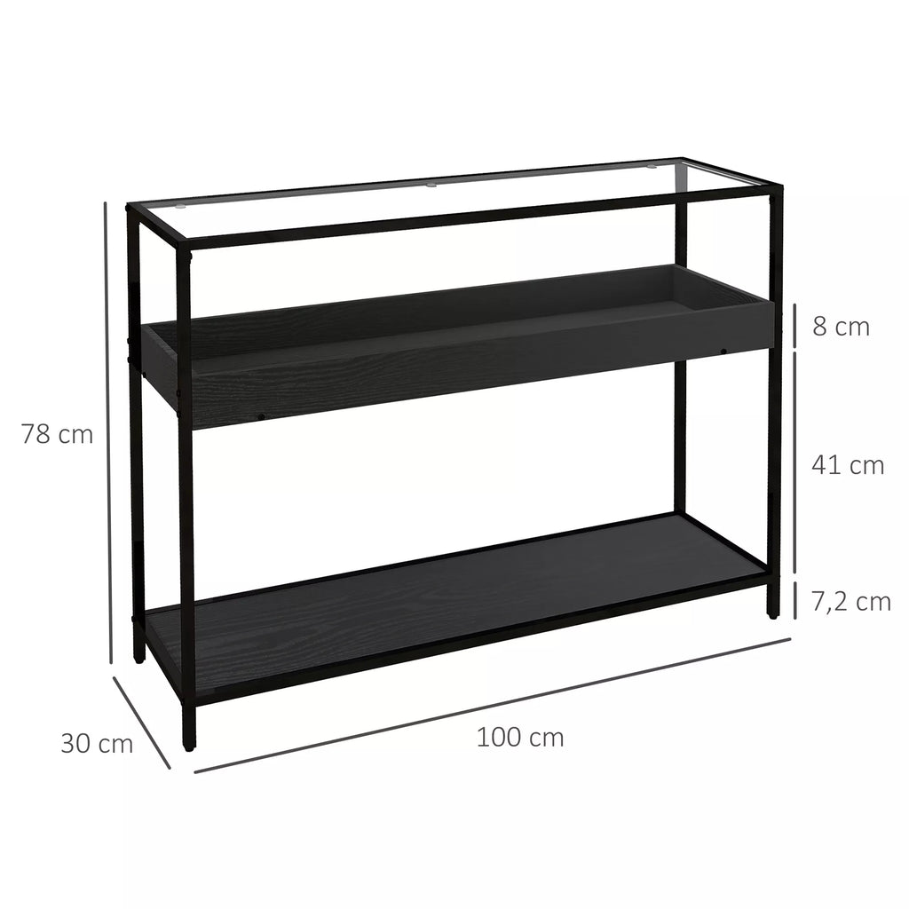 Konsolės schema su matmenimis 100, 78 ir 30 cm