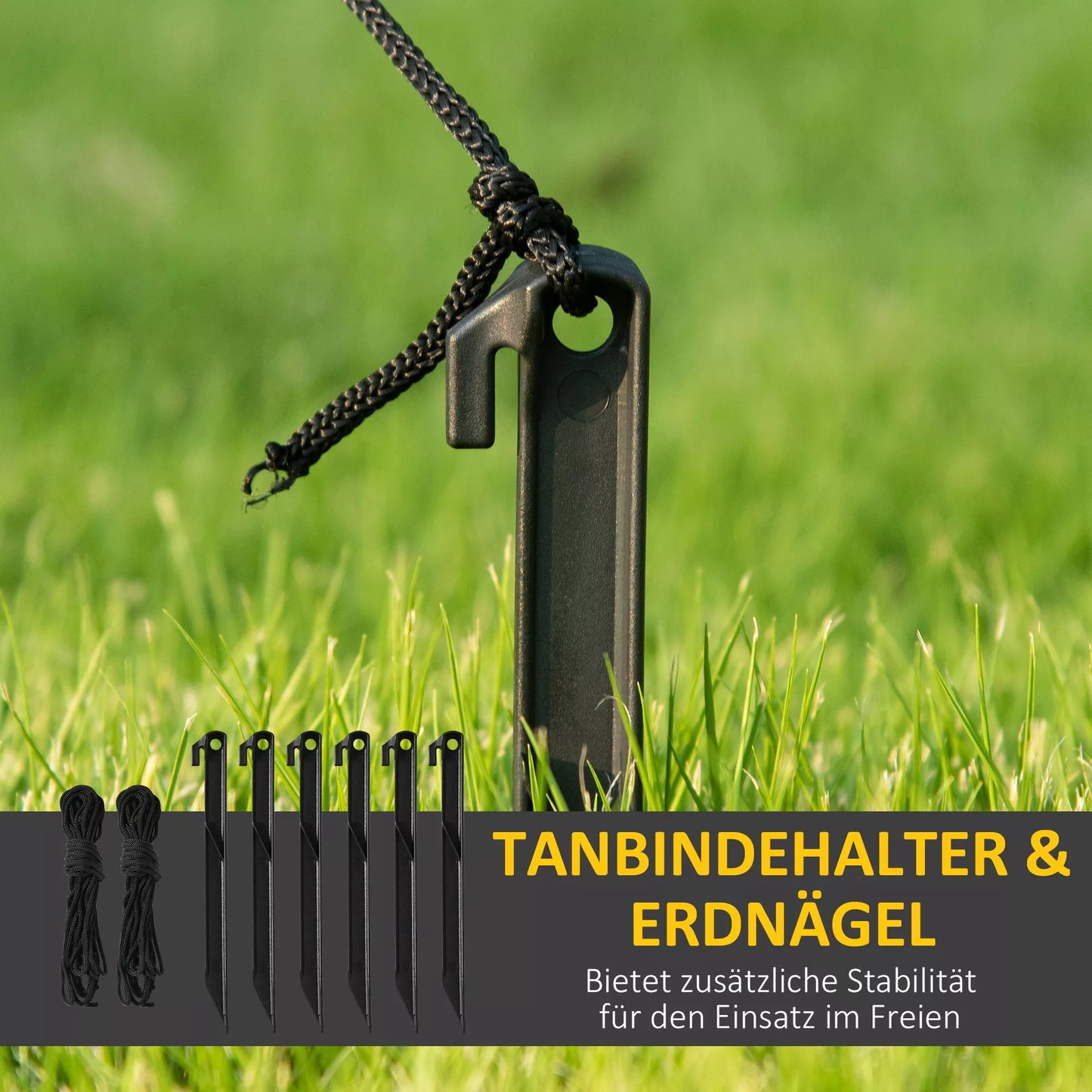 Pripučiamas elnias, 1,8 m, LED lemputės, priedai, automatinis pripūtimas, geltonas