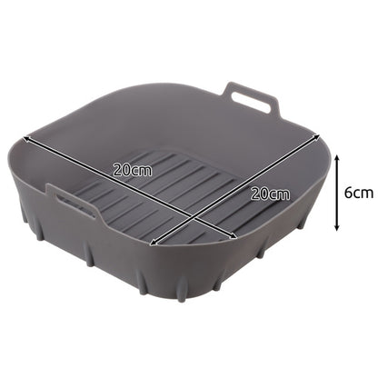 Daugkartinis silikoninis Air Fryer gruzdintuvės įdėklas 20 × 20 cm