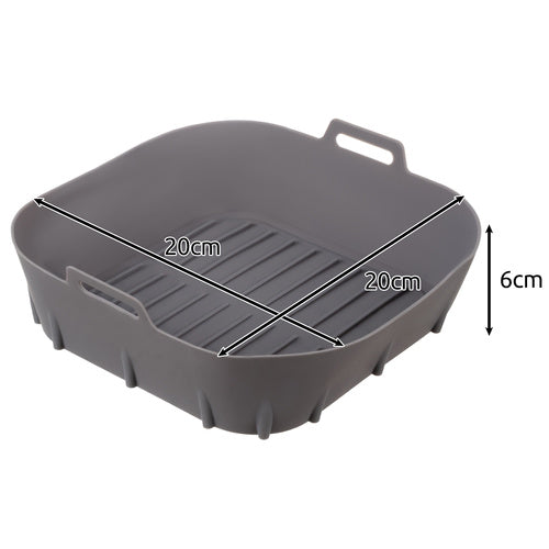 Daugkartinis silikoninis Air Fryer gruzdintuvės įdėklas 20 × 20 cm