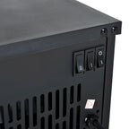 Pastatomas elektrinis židinys, 600/1200 W, 34 × 17 × 31 cm, juodas
