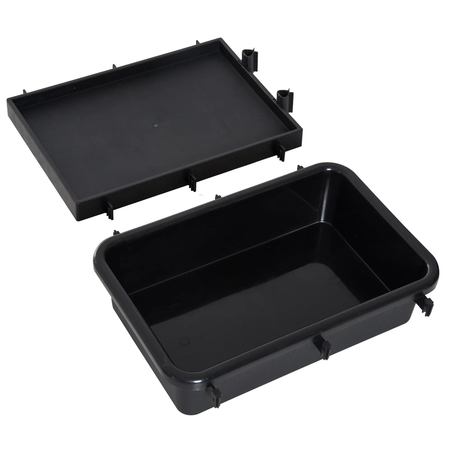 Valymo vežimėlis su 4 lengvai judančiais ratukais, sisteminis vežimėlis, juoda+mėlyna+oranžinė, 111 × 63,3 × 103 cm