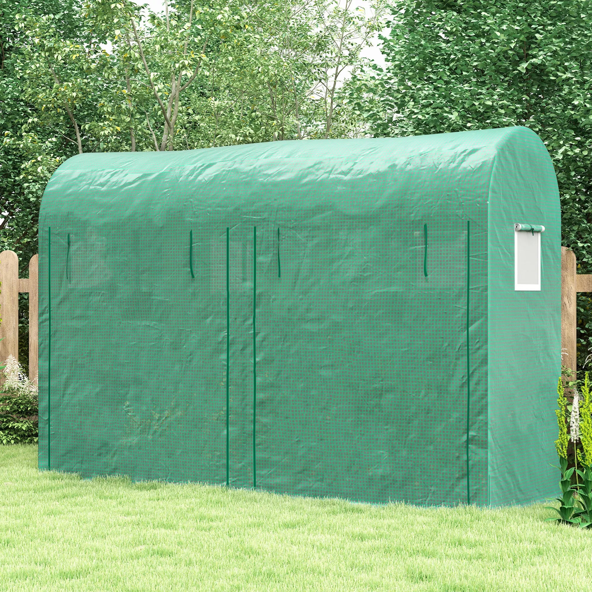 Šiltnamis su langu, durimis, plieninis šiltnamis su plėvele, šiltnamis su PE tinkleliu balkonui, sodui, pomidorų šiltnamis 300x100x200 cm, pomidorų šiltnamis daržovėms, gėlėms, augalams, žalumynams