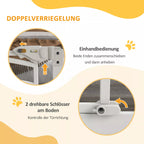 Vartelių informacinė grafika apie dvigubą užraktą