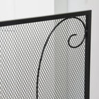 Apsauga nuo žarijų židiniui, 3 skydelių, sulankstoma, 132,5 × 76,5 cm, juoda