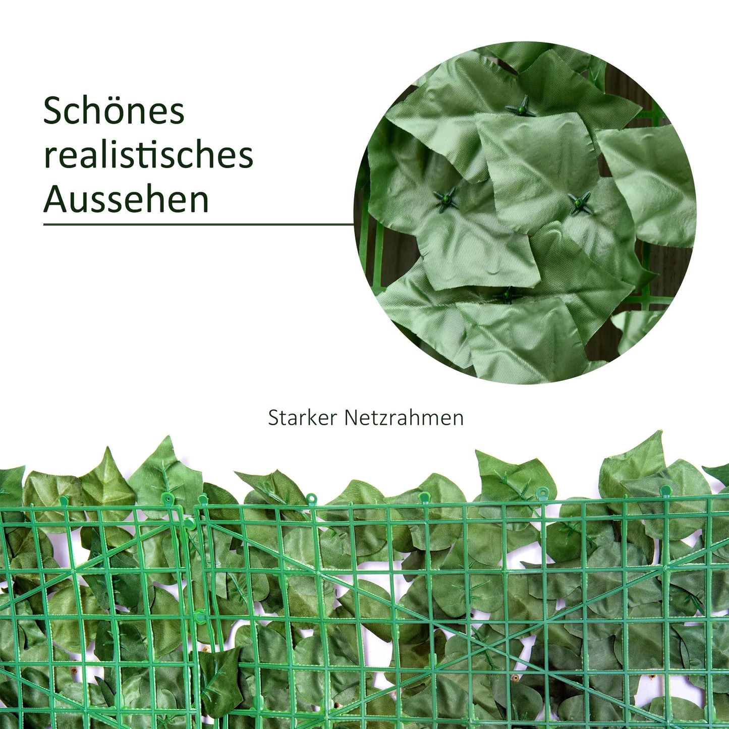 Dirbtinė gyvatvorių apsauga nuo smalsuolių, UV spinduliams atspari, žalia balkono apsauga, tvora su lapeliais, dirbtinė gyvatvorė 300 x 100 cm sodui, vestuvėms