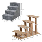 Schema su gyvūnų laiptelių matmenimis: 60 × 35 cm, aukštis 44 cm