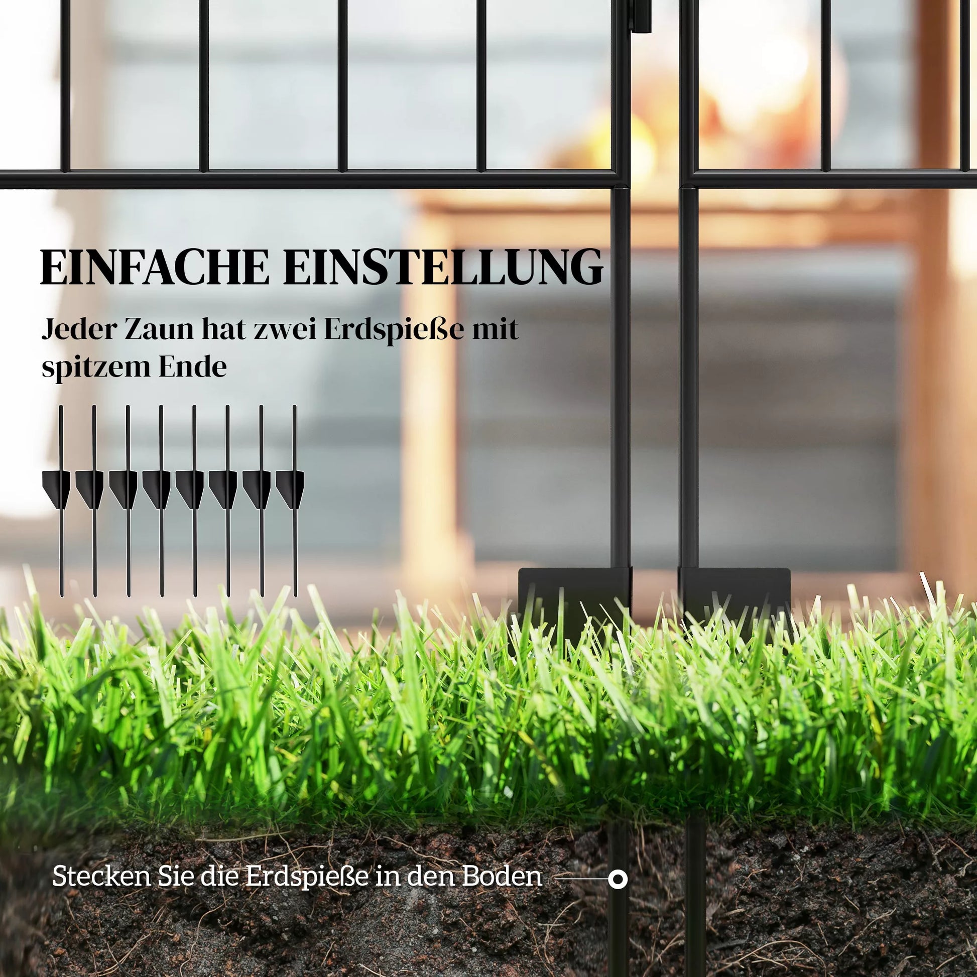 Sodo tvora Tinklinė tvora, vintage dizainas, atspari atmosferos poveikiui, 3,52 x 1,1 m, juoda