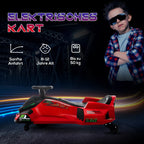 Vaikiškas elektrinis gokartas, 3–8 km/h, su šviesomis ir muzika, raudonas