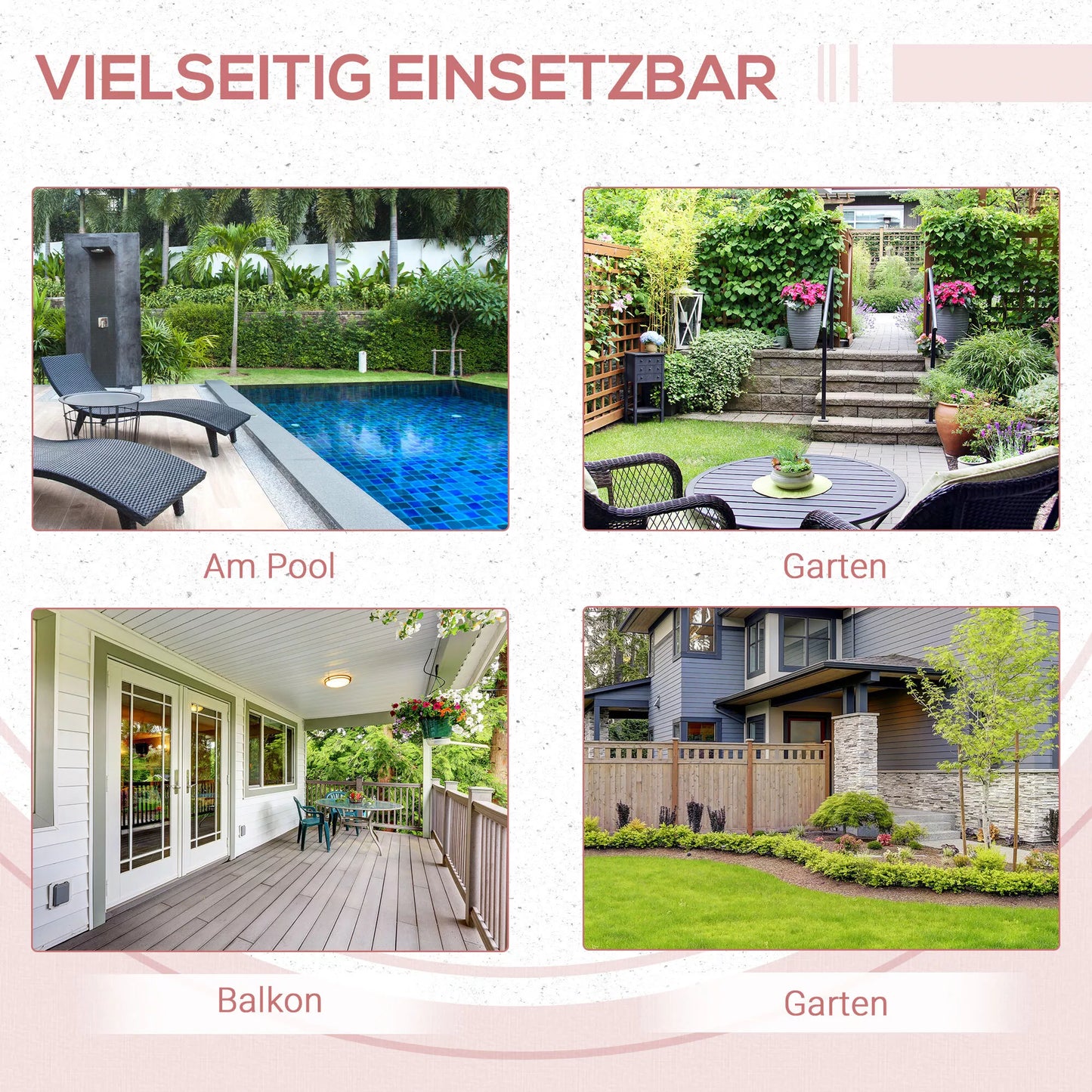 Polirataninis balkono staliukas, sulankstomas, plieninis rėmas, lengvai prižiūrimas, 40x40x40 cm, natūralus