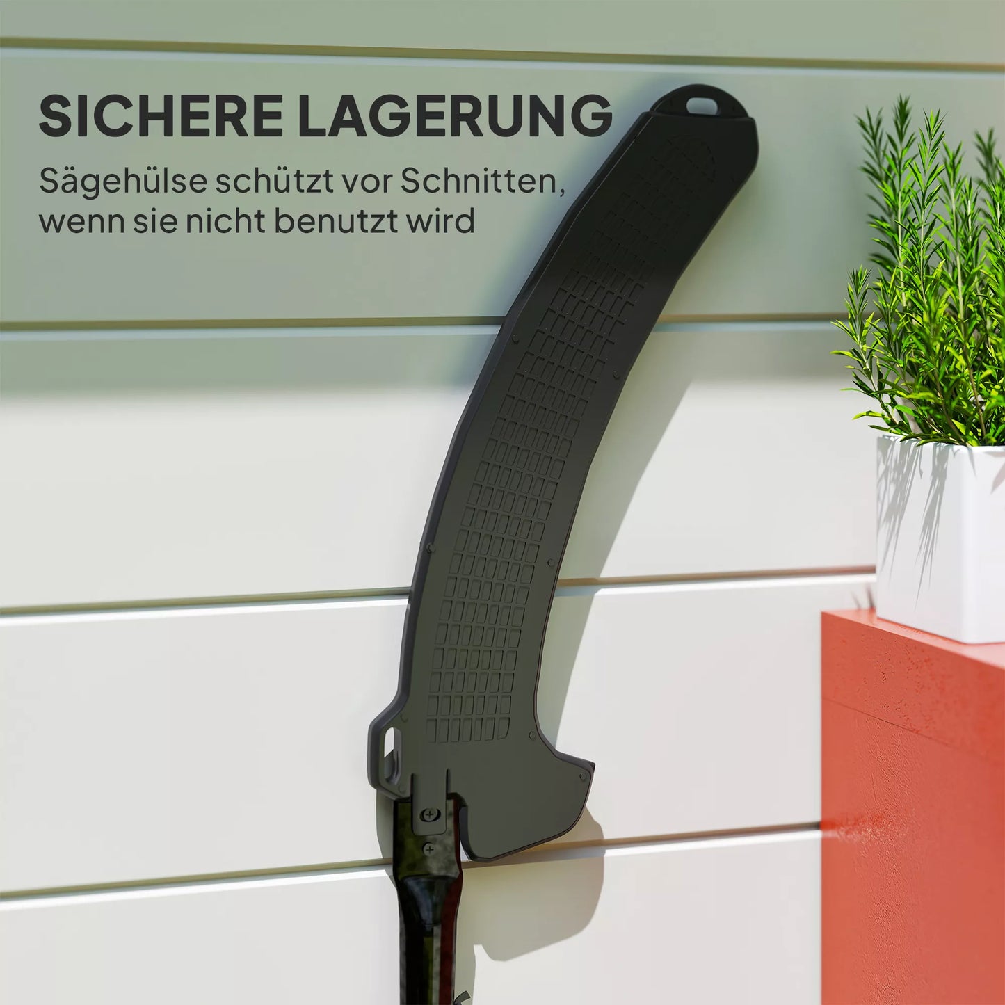 Teleskopinė šakų pjūklė 1,5–2,6 m su fiksavimo mechanizmu, teleskopine rankena, nelimpančia danga dengtu ašmenimis, juoda