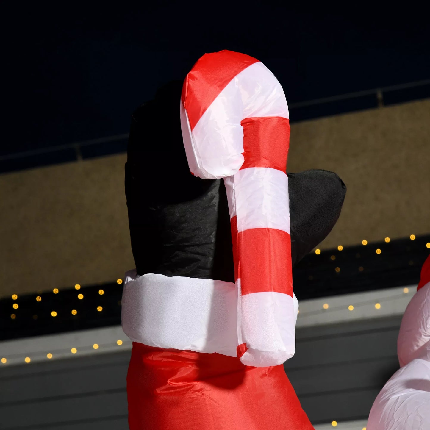 Pripučiama kalėdinė dekoracija, 2,4 m Kalėdų Senelis su LED apšvietimu, Cukraus lazdelė