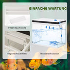 Informacinė grafika apie akvariumo filtravimo sistemą