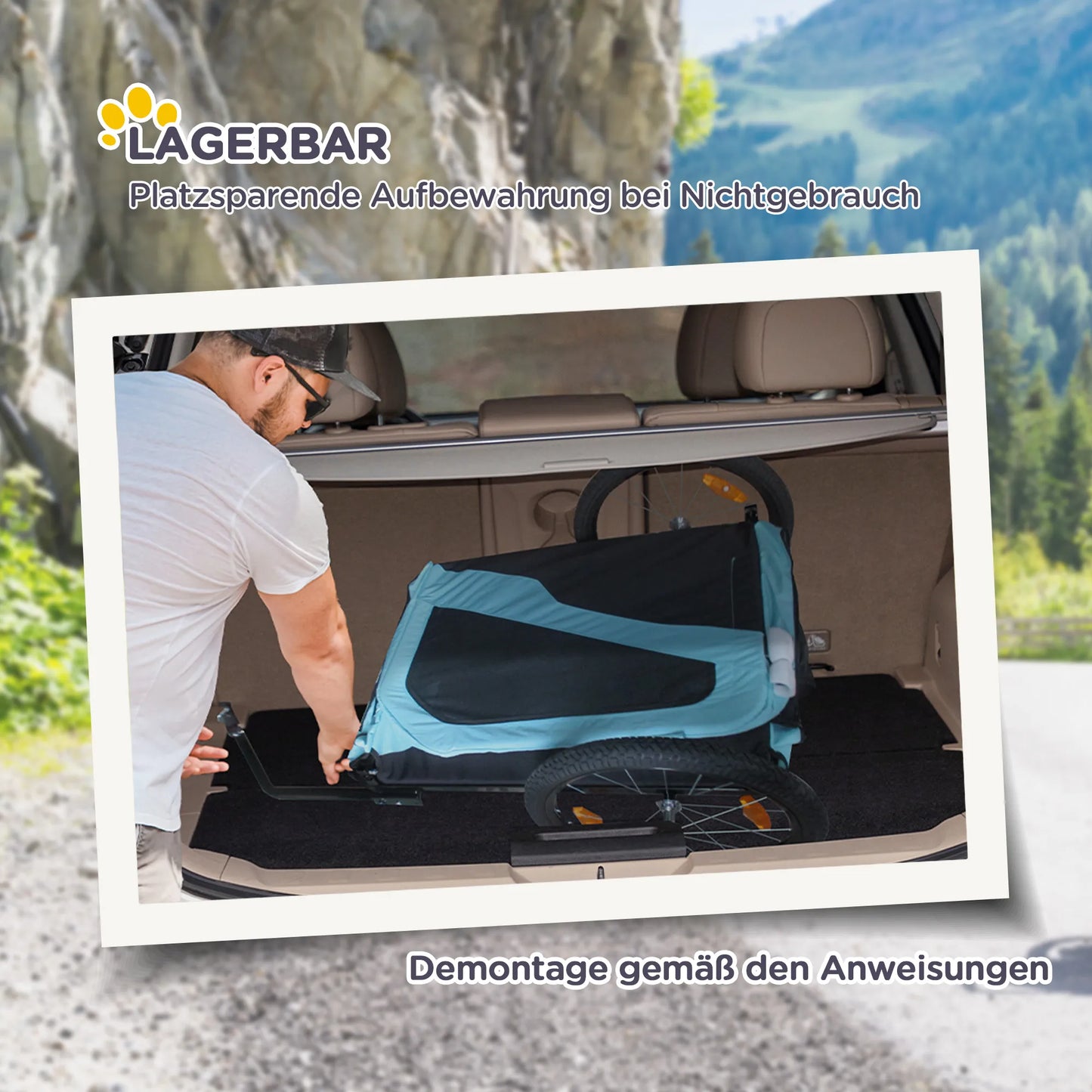 2 viename šunų priekaba šunų vežimėlis dviračio priekaba iki 30kg sulankstomas stumdomosios funkcijos 2 įėjimai tinkliniai langai apsauga nuo saulės plieninis rėmas šviesiai mėlynas 170 x 77 x 90 cm