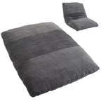 2-in-1 grindų fotelis, sulankstoma sofa-lova iš kordo audinio, tamsiai pilka