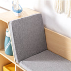 2-in-1 vaikų lentynos lentynos + suoliukas su pagalvėlėmis 103 cm × 30 cm × 62 cm Balta + Pilka