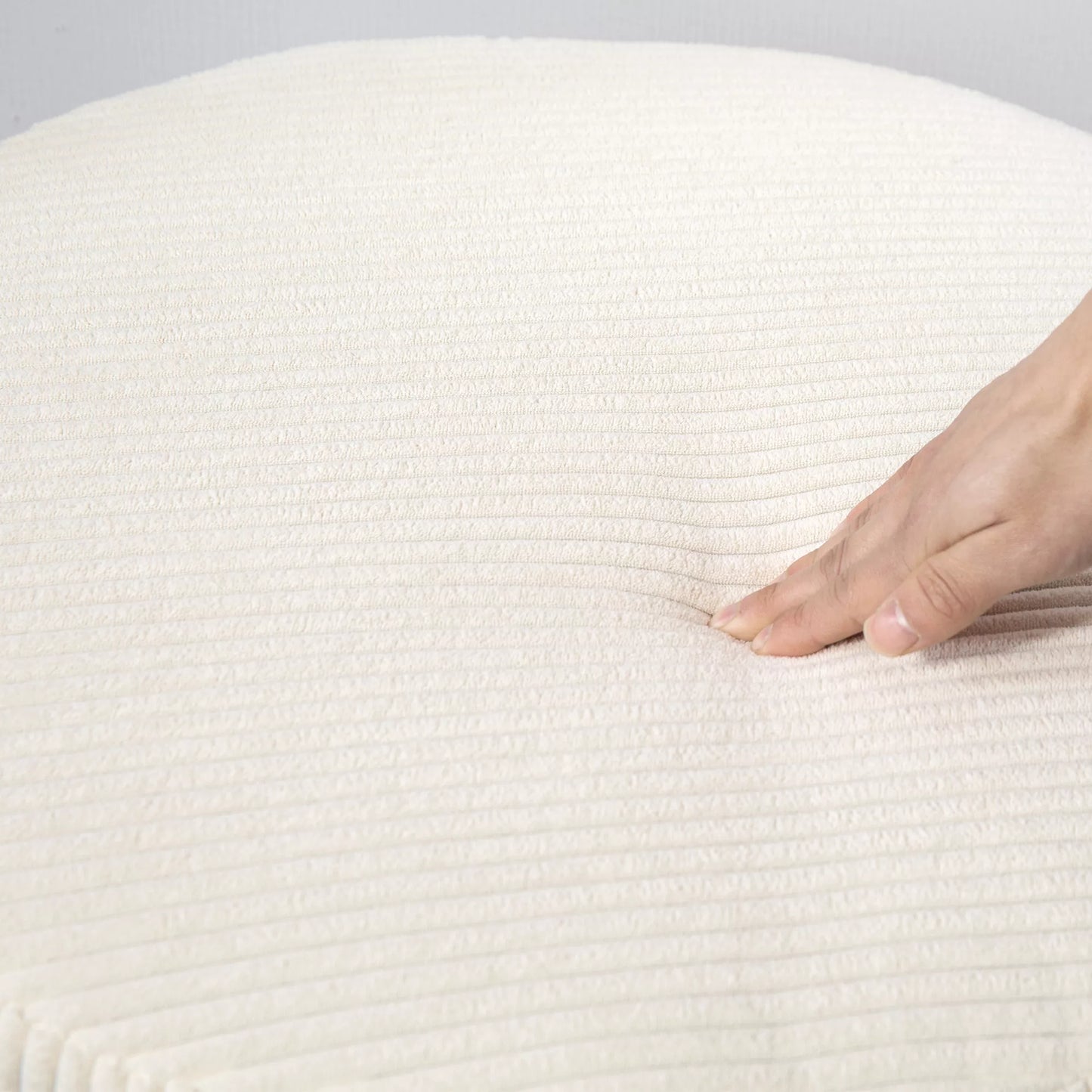 Pufas su 97 L talpa, kordas, putplastis, sėdimasis pufas, smėlio spalvos